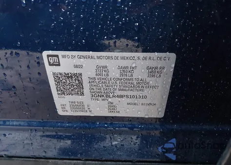 2023 Chevrolet Blazer Awd Premier from USA, damaged, VIN 3GNKBLR48PS101310